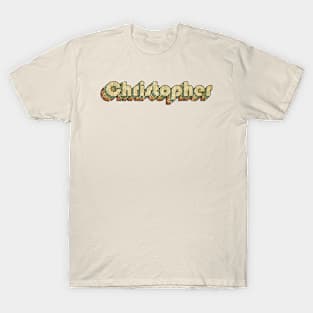 Christopher // Vintage Rainbow Typography Style // 70s T-Shirt